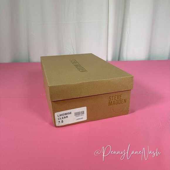 Steve Madden Camille Likewise Clear Heel Sandal Size 7.5M New - Picture 2 of 15
